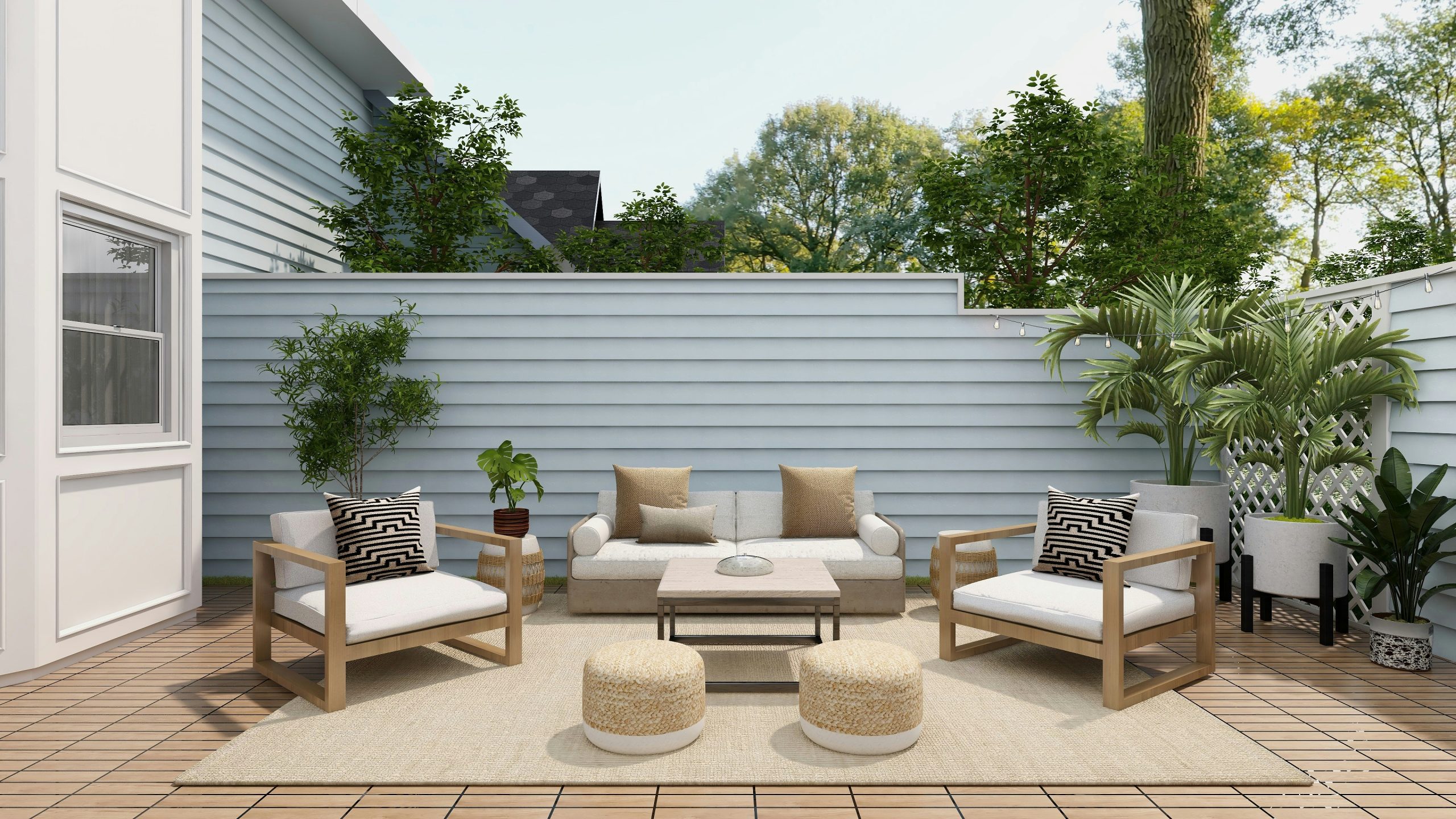 Cinder block wall built by Corestone Construction in a Las Vegas backyard