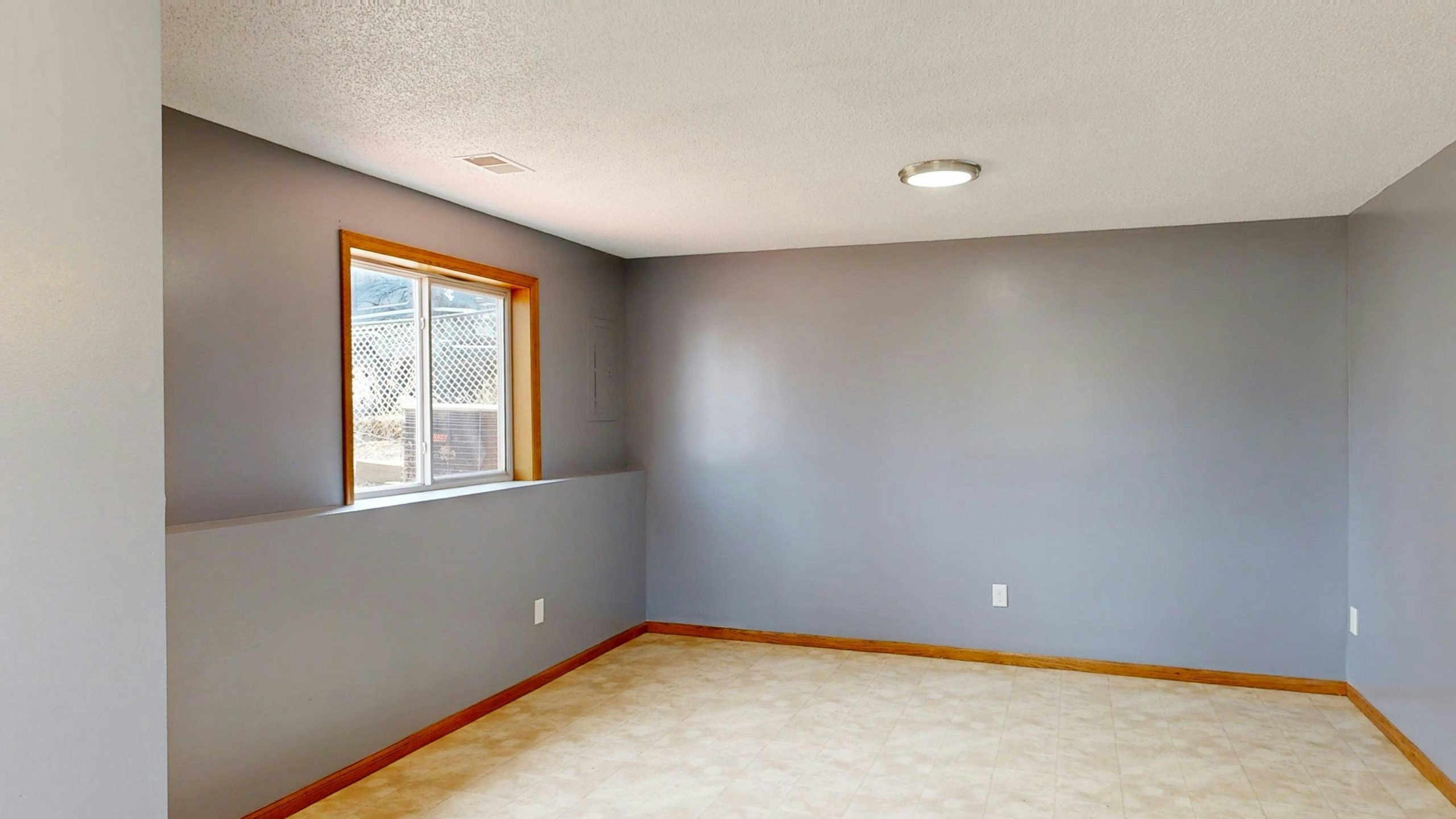 Finished basement home office space in Summerlin